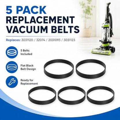 Vacuum Belts for Upright Vacuum Cleaner Floor Head Replacement Set - 5 Pack