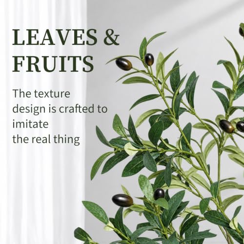 5ft Artificial Olive Tree Indoor with Planter and Decorative Moss