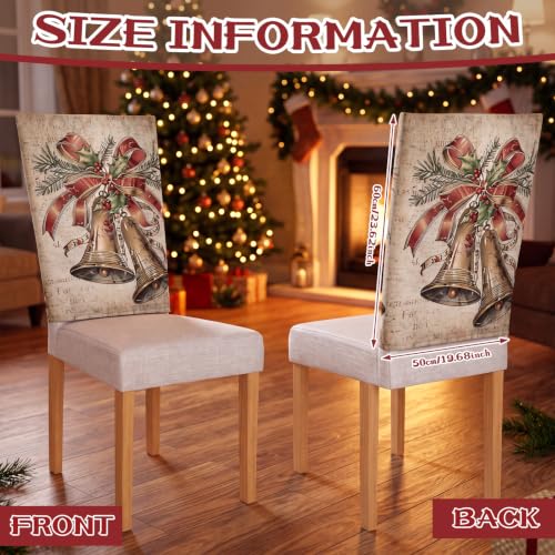 Christmas Snowman Chair Covers 12 Pack - Winter Holiday Slipcovers for Dining Chairs