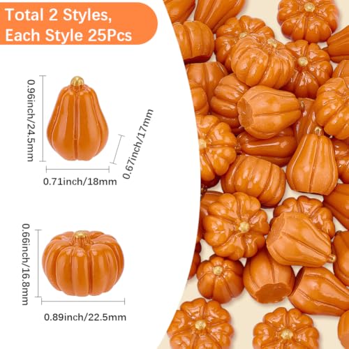 Artificial Mini Pumpkins for Fall Decor - 50 Pcs Autumn Halloween Thanksgiving Table Centerpieces