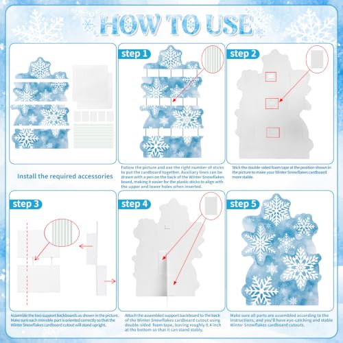 4 Ft Snowflake Stand Up Cutout Winter Wonderland Party Decor