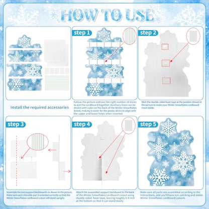 4 Ft Snowflake Stand Up Cutout Winter Wonderland Party Decor