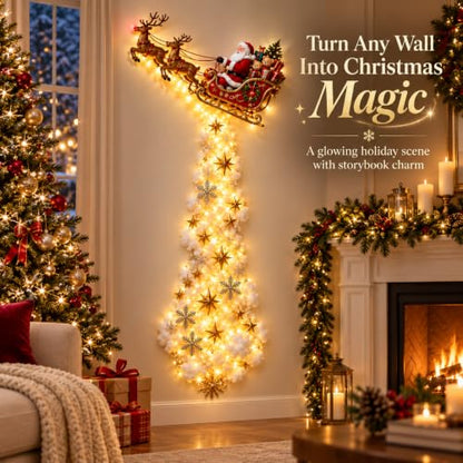 Christmas Magic Trail Wall Light - Indoor Holiday Decor Brownish-Yellow B