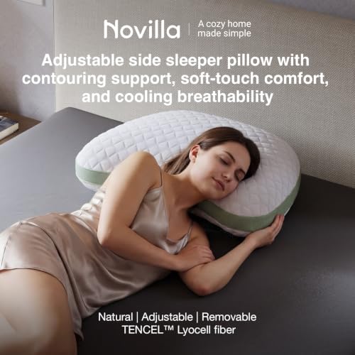 Adjustable Side Sleeper Pillow for Neck and Shoulder Pain Relief