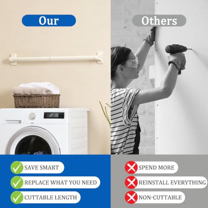 24 Inch Adjustable Towel Bar Replacement Rod for Bathroom