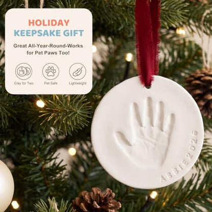 Baby Handprint Footprint Keepsake Ornament Kit - DIY Memory Gift for Newborns