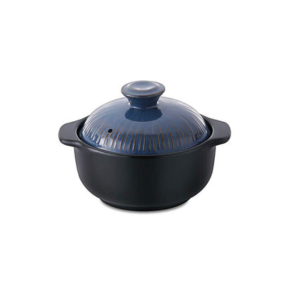 Kitchen Flower Lucia Natural Glazed Ceramic Porcelain Cookware Hot Pot (Vintage Blue 600ml)