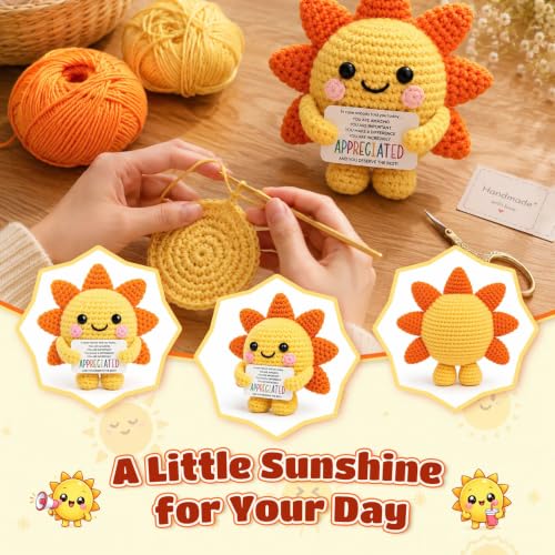 Positive Crochet Sunshine Gift for Women You Are Appreciated Variation of THIS listing