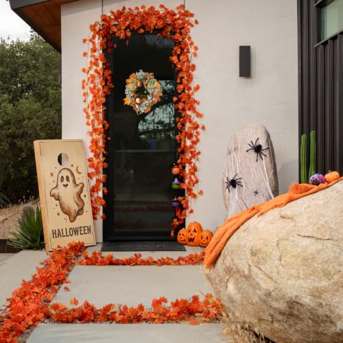 98Ft Fall Leaf Garland with Maple Leaves for Thanksgiving & Holiday Decor - Autumn Vines, Artificial Fall Decor for Home & Wedding - Variation of THIS listing