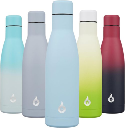 BJPKPK Insulated Water Bottle - 17oz Stainless Steel Thermal Design | Dishwasher Safe, Sky Blue