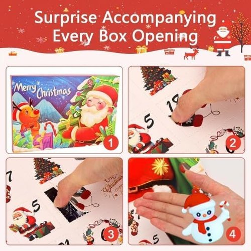 Christmas Advent Calendar 2025 - 24 Unique 3D Toys & Decorations for Kids | Countdown to Christmas