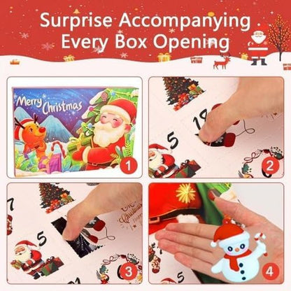 Christmas Advent Calendar 2025 - 24 Unique 3D Toys & Decorations for Kids | Countdown to Christmas