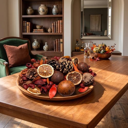 Fall Potpourri Bag with Dried Oranges, Pumpkins & Cinnamon Sticks - Rustic Home Decor