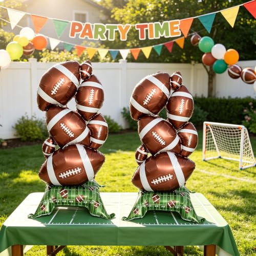 Giant Self Standing Football Balloon Set - 59 Inch Sports Party Decorations - Football Variation
