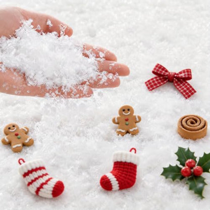 Artificial Snow Flakes 100g for Holiday Decorations Winter Scenes Christmas Tree Flocking
