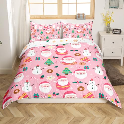 Feelyou Christmas Santa Bedding Set for Kids Twin Snowman Holiday Fun - Variation 05