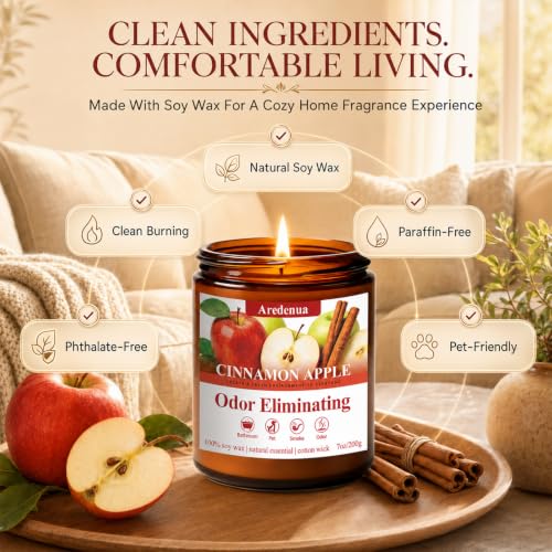 Odor Eliminating Soy Candles Set - 4 Pack, 28 oz Home Fragrance