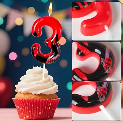 30 Red Dripping Blood Number Cake Candle - Horror Halloween Party Decor