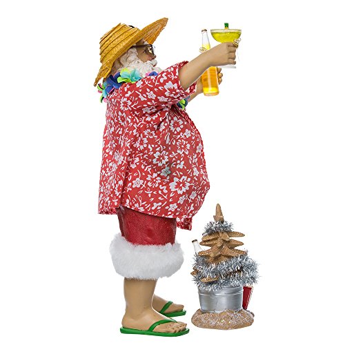 Fabriche Beach Santa Set of 2 - 10-Inch Multicolor Holiday Decor
