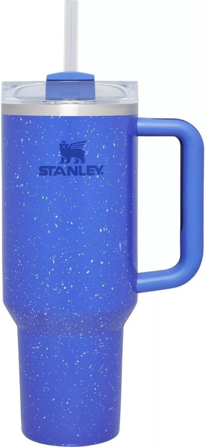 Stanley Quencher H2.0 FlowState 30oz Stainless Steel Vacuum Insulated Tumbler - Deep Iris Speckle, Lid & Straw Included