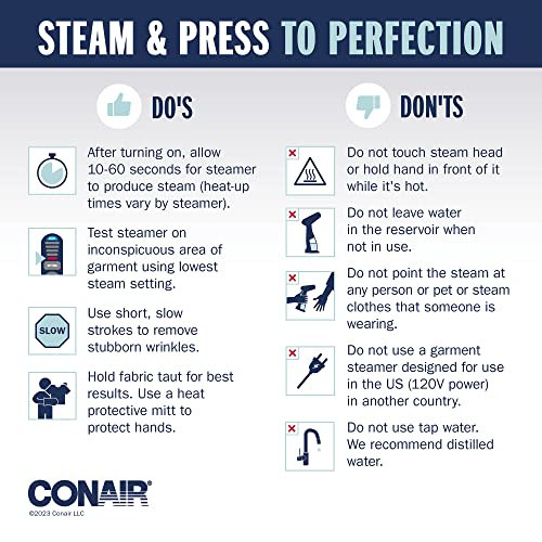 Conair Handheld Garment Steamer for Clothes, Turbo ExtremeSteam 1550W, Portable Handheld Design, Strong Penetrating Steam - Amazon Exclusive in Plum