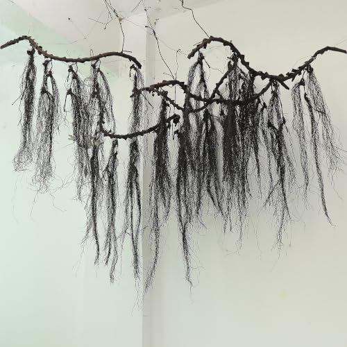 63-Inch Black Faux Weeping Willow Tree Branches Hanging Vines Halloween Decor - Variation: Black