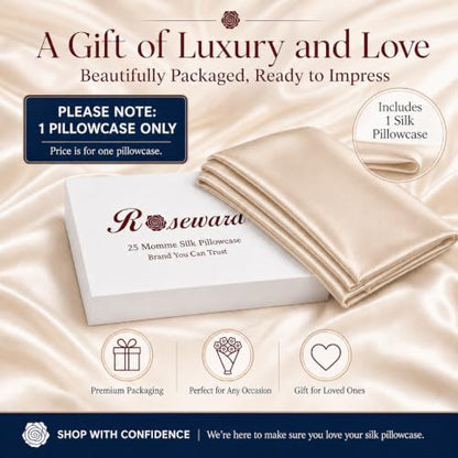 Beige Mulberry Silk Pillowcase with Zipper - 25 Momme 6A Grade Luxury Bedding