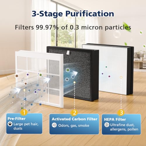 Cabiclean Airmega Mighty2 AP-1512N Replacement Filter 2 Pack – Compatible with Coway AP-1512N