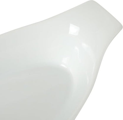 Gibson Home Gracious Dining Oval Au Gratin Baking Dishes - 4-Piece Set, 9 oz Ceramic Casserole Bowls, White