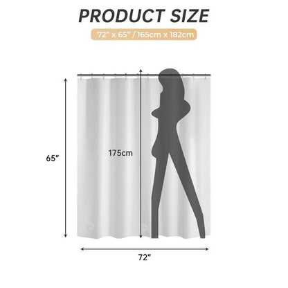 AmazerBath Plastic Shower Curtain, 72 x 65 Inches PEVA Heavy Duty White Shower Curtain, Waterproof Heavy Weight Thick Bathroom Curtain with 3 Big Clear Weighted Stones and 12 Rustproof Grommets