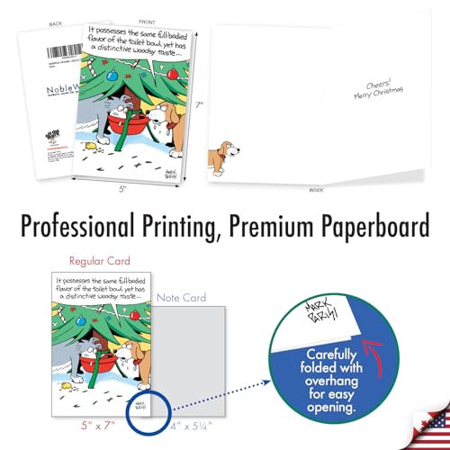 NobleWorks Christmas Funny Greeting Cards Boxed Full-Bodied Flavor - 12 Pack
