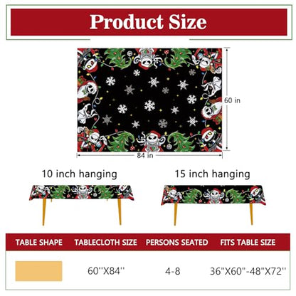 Christmas Jack Rectangle Tablecloth 60 x 84 Inches - Holiday Decor