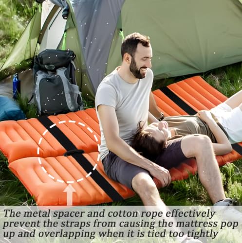 Universal Camping Mattress Connection Strap Kit - Style01 with Elastic Buckle
