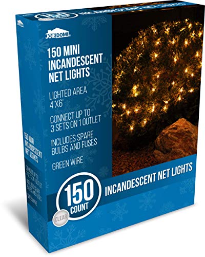 Joiedomi Christmas Net Lights 150 Warm White 4x6 Feet Indoor Outdoor Decor