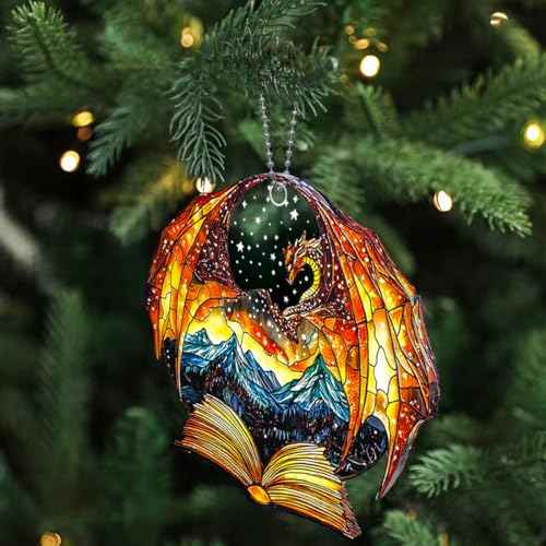 Book Lover Christmas Ornaments 2025, Books Ornaments for Christmas Tree, Acotar Ornament, Throne of Glass Merch - Book Lovers Gifts, Book Club Gifts for Women, Acotar Gift