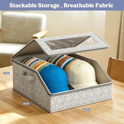 Grey Stackable Hat Organizer for Baseball Caps - 1 Pack