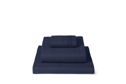 Mellanni Twin XL Sheets Set - 3 PC Iconic Collection Bedding - Hotel Luxury, Extra Soft, Cooling Bed Sheets - Wrinkle, Fade, Stain Resistant (Twin Extra Long, Navy Blue)