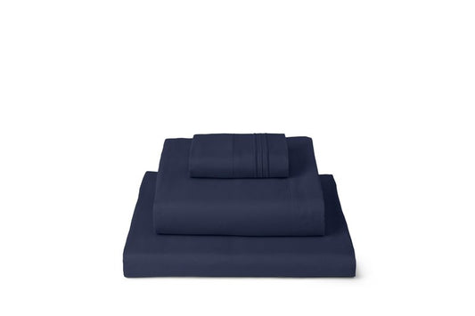 Mellanni Twin XL Sheets Set - 3 PC Iconic Collection Bedding - Hotel Luxury, Extra Soft, Cooling Bed Sheets - Wrinkle, Fade, Stain Resistant (Twin Extra Long, Navy Blue)