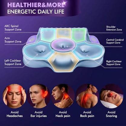 Cooling Memory Foam Neck Pillow for Support and Pain Relief