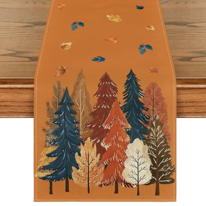 210 GSM Fall Table Runner 13x72 Inch Orange Home Party Decor - Artoid Mode