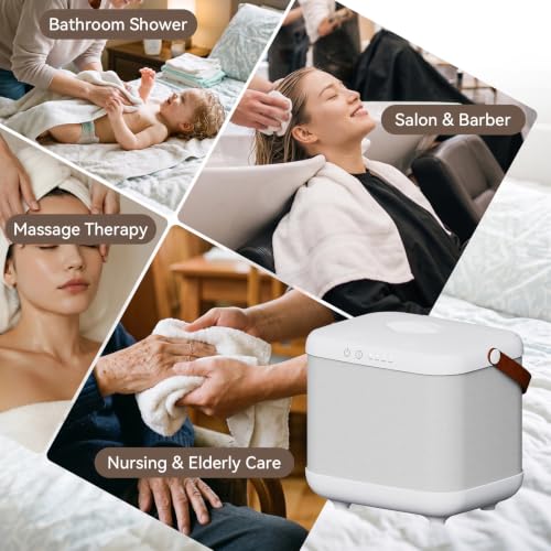 Foldable Bathroom Towel Warmer with Removable Rack & Aroma Box, 35L Capacity
