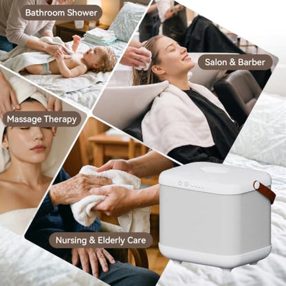 Foldable Bathroom Towel Warmer with Removable Rack & Aroma Box, 35L Capacity