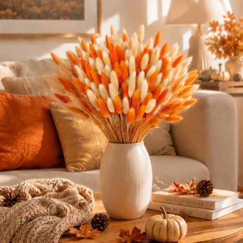Natural Bunny Tail Grass Decor - 120 PCS Pampas for Vase Arrangements