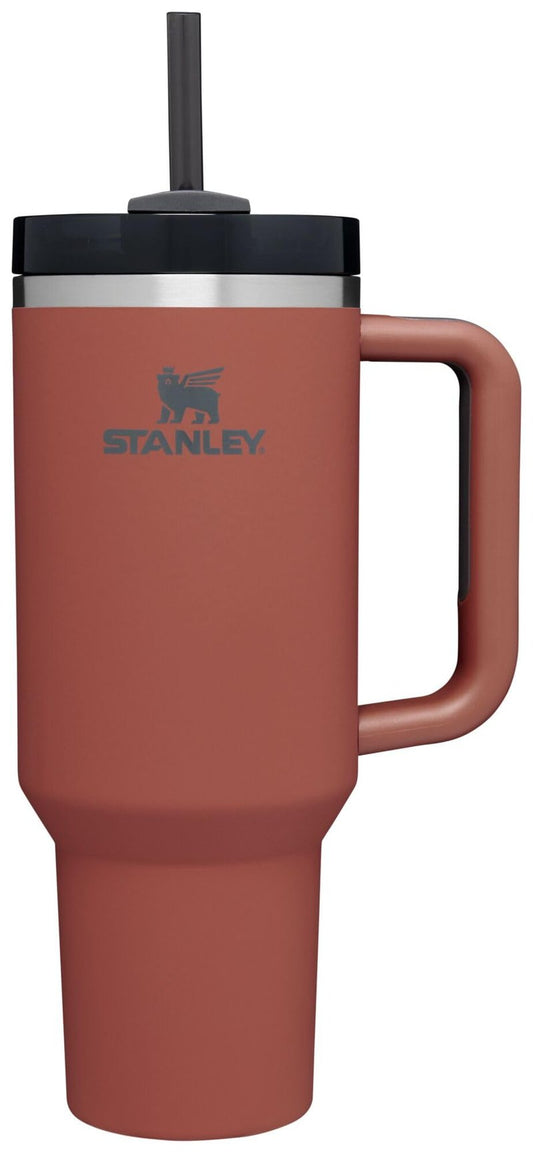STANLEY Quencher H2.0 Tumbler with Handle and Straw 40 oz | Flowstate 3-Position Lid | Cup Holder Compatible for Travel | Insulated Stainless Steel Cup | BPA-Free | Red Rust