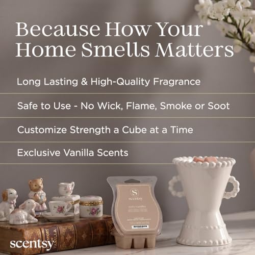 Scentsy Wax Melts Beyond Vanilla 3-Bar Set - Paraffin Cubes for Warmers