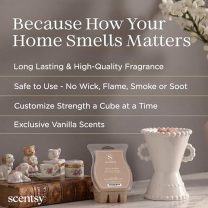 Scentsy Wax Melts Beyond Vanilla 3-Bar Set - Paraffin Cubes for Warmers