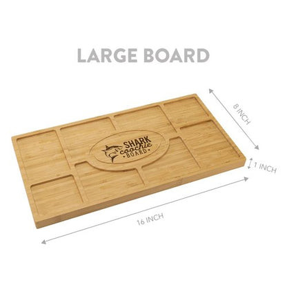 Andaz Press Large Funny Shark Coochie Board, Shark Coochie Charcuterie Board Gift, Engraved Bamboo Wood Plank Tray Serving Platter Cheese Board, Birthday Housewarming Christmas Funny Charcuterie Board