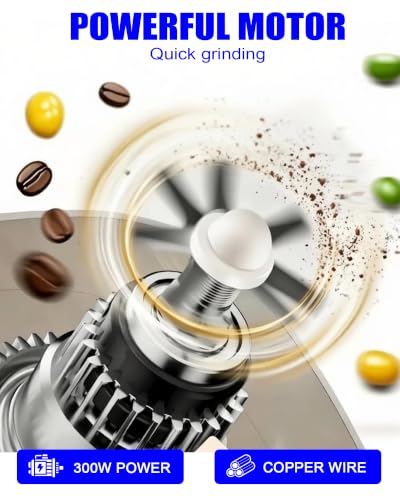 Blue Electric Grain Mill Grinder 500G Stainless Steel Flour Mill for Home Use