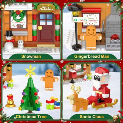 Gingerbread House Building Block Set for Kids & Adults - 24-Day Christmas Advent Calendar