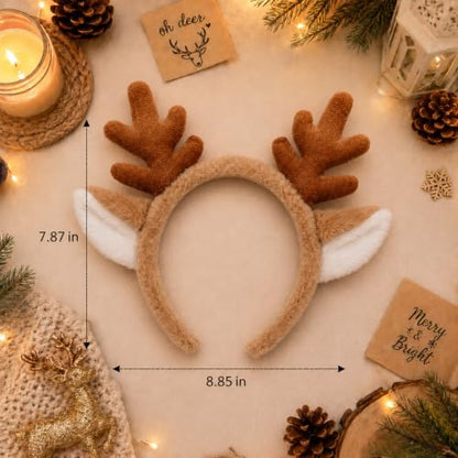 Deer Antlers Headband for Costumes Reindeer Woodland Animal Accessory
